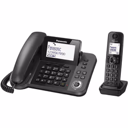 Panasonic KX-TGF310, Téléphone DECT, Haut-parleur, 100 entrées, Identification de l'appelant, Noir