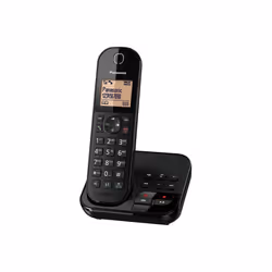 Panasonic KX-TGC420, Téléphone DECT, Combiné sans fil, Haut-parleur, 120 entrées, Identification de l'appelant, Noir
