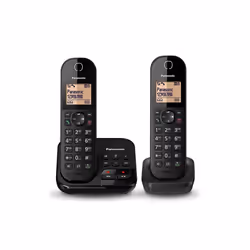 Panasonic KX-TGC422, Téléphone DECT, Combiné sans fil, Haut-parleur, 120 entrées, Identification de l'appelant, Noir