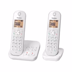 Panasonic KX-TGC422, Téléphone DECT, Combiné sans fil, Haut-parleur, 120 entrées, Identification de l'appelant, Blanc