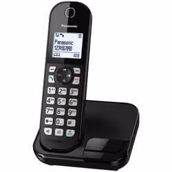 Panasonic KX-TGC450GB, Téléphone DECT, Combiné sans fil, Haut-parleur, 50 entrées, Identification de l'appelant, Noir
