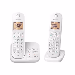 Panasonic KX-TGC422FRW, Téléphone DECT, Combiné sans fil, Haut-parleur, 120 entrées, Identification de l'appelant, Blanc