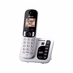 Panasonic KX-TGC220, Téléphone DECT, Combiné sans fil, Haut-parleur, 50 entrées, Identification de l'appelant, Argent