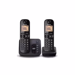 Panasonic KX-TGC222 Téléphone DECT Identification de l'appelant Noir