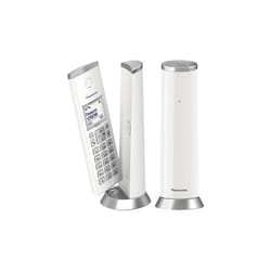 Panasonic KX-TGK212SP Téléphone DECT Identification de l'appelant Argent, Blanc