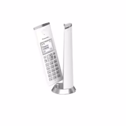 Panasonic KX-TGK212SP Téléphone DECT Identification de l'appelant Argent, Blanc