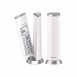 Panasonic KX-TGK212SP Téléphone DECT Identification de l'appelant Argent, Blanc - Vue supplémentaire 8