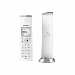 Panasonic KX-TGK212SP Téléphone DECT Identification de l'appelant Argent, Blanc - Vue supplémentaire 9