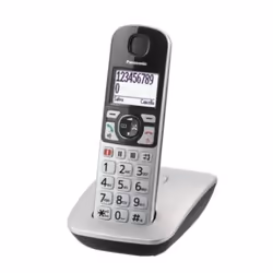 Panasonic KX-TGE510GS, Téléphone DECT, Combiné sans fil, Haut-parleur, 150 entrées, Identification de l'appelant, Noir, Argen ...