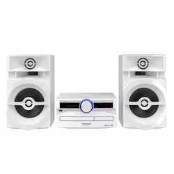 Panasonic SC-UX100, Système mini audio domestique, Blanc, 300 W, 2-voies, 13 cm, 5 cm
