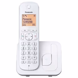 Panasonic KX-TGC210, Téléphone DECT, Combiné sans fil, Haut-parleur, 50 entrées, Identification de l'appelant, Blanc