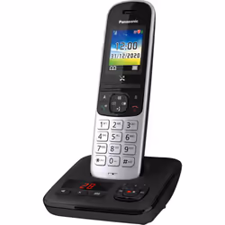 Panasonic KX-TGH720, Téléphone DECT, Combiné sans fil, Haut-parleur, 200 entrées, Identification de l'appelant, Noir