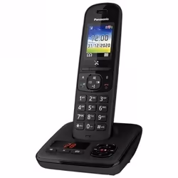 Panasonic KX-TGH720, Téléphone DECT, Combiné sans fil, Haut-parleur, 200 entrées, Identification de l'appelant, Noir
