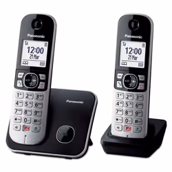 Panasonic KX-TG6852FRB, Téléphone DECT, Combiné sans fil, Haut-parleur, 200 entrées, Identification de l'appelant, Noir, Arge ...