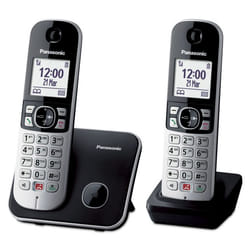 Panasonic KX-TG6852FRB téléphone Téléphone DECT Identification de l'appelant Noir, Argent