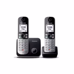 Panasonic KX-TG6852FRB téléphone Téléphone DECT Identification de l'appelant Noir, Argent
