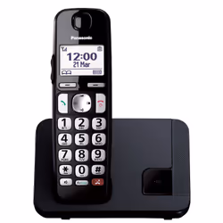 Panasonic KX-TGE250 Téléphone DECT Identification de l'appelant Noir