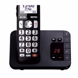 Panasonic KX-TGE260JTB téléphone Téléphone DECT Identification de l'appelant Noir