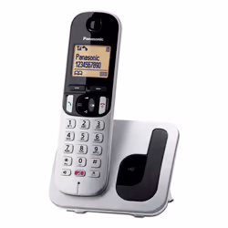 Panasonic KX-TGC250, Téléphone DECT, Combiné sans fil, Haut-parleur, 50 entrées, Identification de l'appelant, Noir, Gris