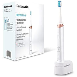 Panasonic - Brosse à Dents Électrique EW-DC12-W503  Ultrasonique 90 min Autonomie 3 Modes - Blanc et Doré