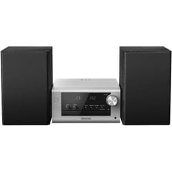 Panasonic - SC-PM704EG-S -Chaîne stéréo compacte Micro HiFi avec cd, Dab+/FM Radio, usb et Bluetooth, haut-parleurs de 80 w, Control de Bass, Colour