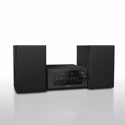 Panasonic SC-PM704, Système micro audio domestique, Noir, 80 W, 2-voies, 10 cm, 6 cm