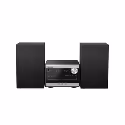 Panasonic SC-PM272, Système micro audio domestique, Argent, 1 disques, 20 W, 1-voie, 10 cm