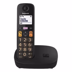 Panasonic KX-TGU112 Téléphone DECT Identification de l'appelant Noir - Vue supplémentaire 4