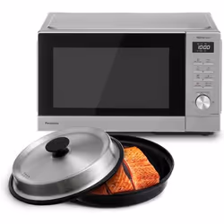 Panasonic NN-GD39QSEPG 29L Four à micro-ondes gril en acier inoxydable avec plat à vapeur1000WDécongélation AutomatiqueMolett ...