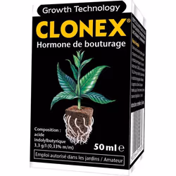Gel de bouturage - GROWTH TECHNOLOGY - Clonex 50ml - Favorise la croissance - Racines saines - Facile à utiliser