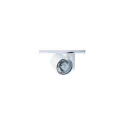 Spot orientable blanc pour rail monophasé 3 allumages avec lampe iodure 20W GU6.5 blanc chaud 3000K BEACON FLD CONCORD 204667 ...