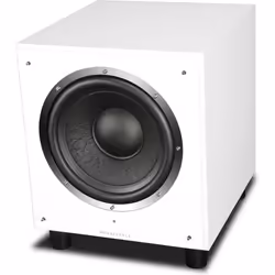 Caisson de basses WHARFEDALE SW-12 - Basses profondes - Amplificateur intégré - Blanc