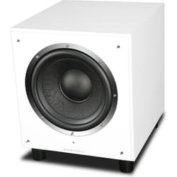 Caisson de basses WHARFEDALE SW-12 - Basses profondes - Amplificateur intégré - Blanc