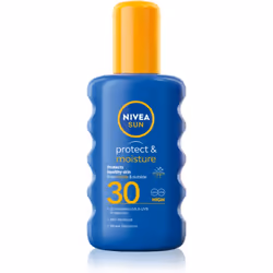 Bronzez en toute sérénité. Le spray solaire hydratant SPF 30 Nivea Sun Protect & Moisture offre à votre peau une pro ...