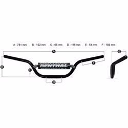 RENTHAL Guidon Fatbar 745 Enduro