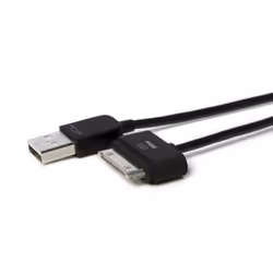 Techlink 526740, Noir, USB A, Apple 30-pin, 0,2 m, Mâle, Mâle