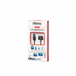 Techlink 526740 câble de téléphone portable Noir 0,2 m USB A Apple 30-pin