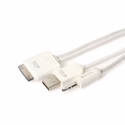 Techlink WiresMEDIA, Blanc, USB A, Apple 30-pin, 1 m, Mâle, Mâle