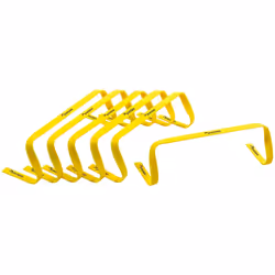 Precision jeu de haies 15 x 48 cm PVC jaune 6 pièces