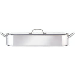 KitchenCraft Besuguera Fish Poaching Kettle de Stainless Steel, Fish Boiling Pan, 61,5 x 18,5 x 10,5 cm - Silver