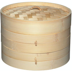 Kitchen Craft - KitchenCraft : World of Flavours - Cuit-vapeur en bambou de 2 étages, beige, 20 cm