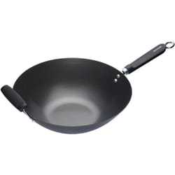 KitchenCraft : World of Flavours - Petit wok résistant à la chaleur, acier au carbone, antiadhésif, 20 cm