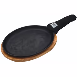 KitchenCraft : World of Flavours - Ensemble Fajita avec plaque en fonte, planche de service en fonte, planche de service en b ...