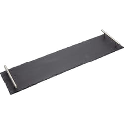 MasterClass Artesà Table de Cuisine de Ardoise avec poignées de Acier 15 x 60 cm