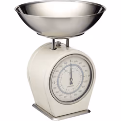Kitchencraft - Living Nostalgia Balance de cuisine mécanique, 4 kg - Crème antique