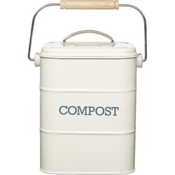 Kitchen Craft - KitchenCraft Living Nostalgia Composteur de cuisine en métal, crème antique, 16,5 x 12 x 24 cm