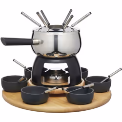 Fondue de luxe à la viande / au chocolat / au fromage pour 6 personnes avec support pivotant de Artesà : Pour garantir un dîn ...