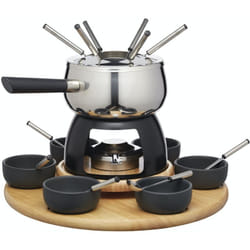 Kitchen Craft - MasterClass Artesà Set de Fondue de Acier inoxydable et céramique avec feu de Gel pour 6 personnes