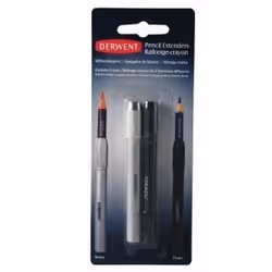 Rallonge-crayons Derwent - Lot de 2 - Diamètre 7mm et 8mm - Noir Argent - Métal