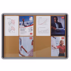 Nobo Vitrine d`intérieur fond liège 12xA4, 1040 mm, 1040 mm, 1200 mm, 1080 mm, 100 mm
